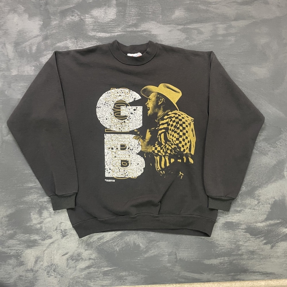 vintage Garth Brooks concert tour sweatshirt mens large Black 1990s Music
